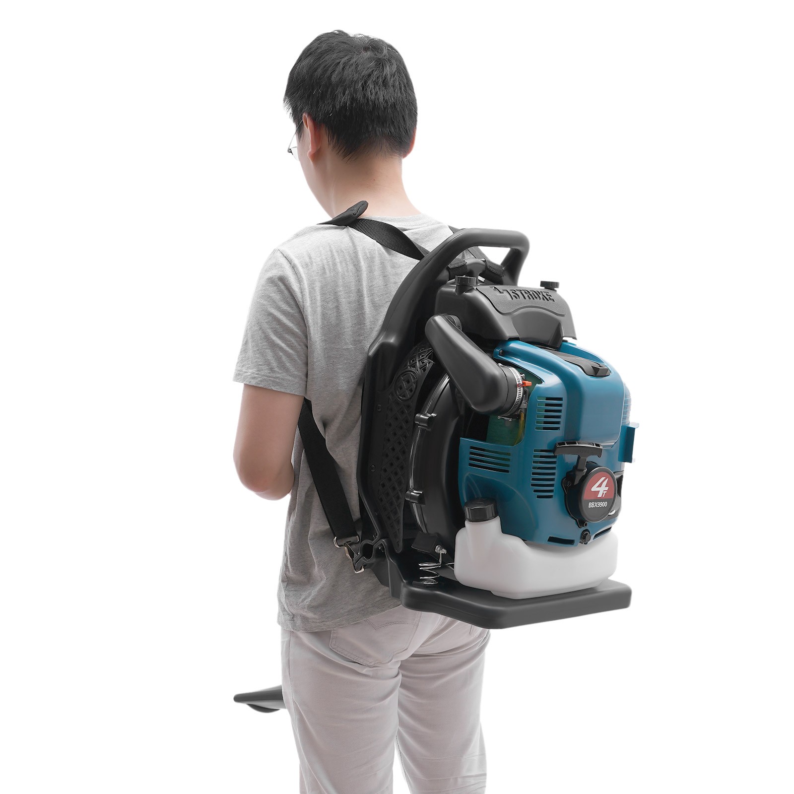 Commercial Leaf Blower 75.6cc 2.6kW 4-stroke Backpack Gas Powered Leaf Blower