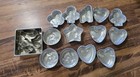 Lot Of Small Aluminum Jello/cake Mold-flag. Heart, Shamrock, Bunny — photo 1
