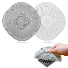 Hair Drain Catcher,Square Drain Cover for Shower Silicone Hair Stopper with S...