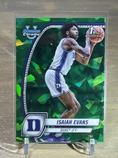 2024-25 Bowman University Chrome Sapphire 1st Isaiah Evans Green Refractor #/65