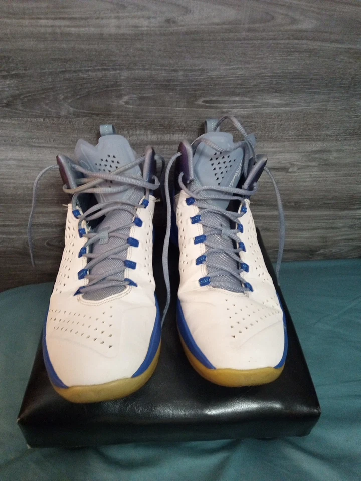 Nike Jordan Melo M11 синие белые серые мужские размер 13 - Изображение 4 из 4