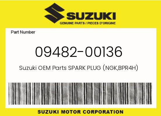 Suzuki Genuine Spark Plug Ngk,Bpr4H - 09482-00136