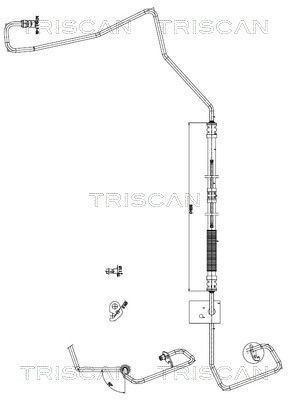 Tuyau hydraulique direction TRISCAN 8516 16028 FORD 1140147 flexible pompe assistance