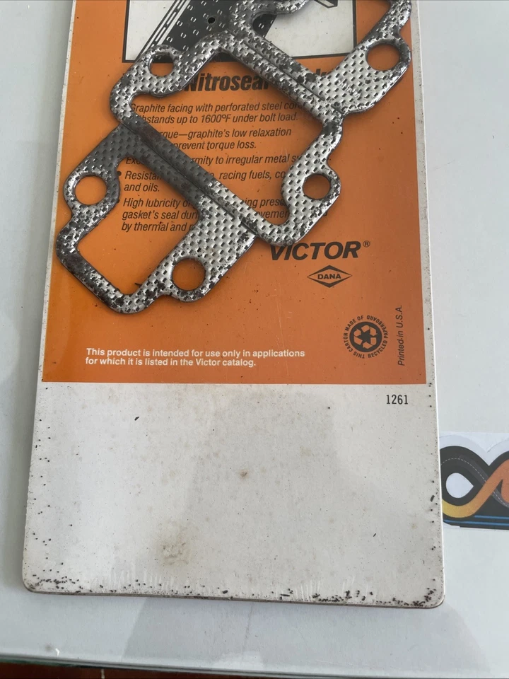 Exhaust Manifold Gasket Set Victor MS14143 Jeep CJ7,CJ5,CJ6 American Motor - Image 3 of 4