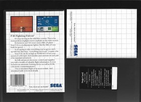 Sega Master System F-16 FIGHTING FALCON w/Sega Card, Instructions & Box (CIB)