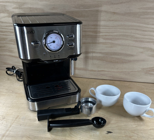 Gevi GECME403-U Espresso Machine & Steamer Cappuccino Coffee Maker W/ 2 Cups