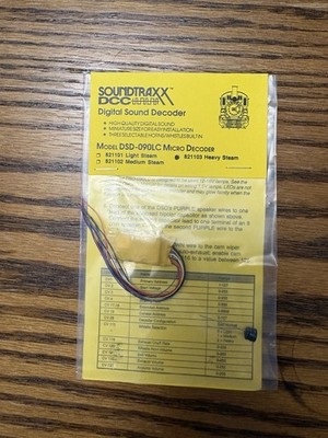 Soundtraxx DCC Digital Sound Decoder 821103 Heavy Steam Model DSD-090LC Micro