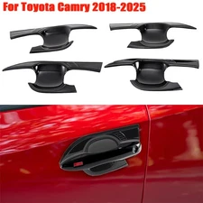 For Toyota Camry 2018-2023 Glossy Black Side Door Handle Bowl Trim Overlay Kits