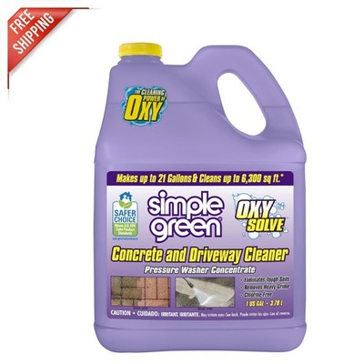 Oxy Solve Concrete & Driveway Cleaner - 128 Fl. Oz Biodegradable Liquid Solution