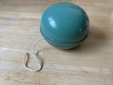 Vintage Two Piece Green Metal String Dispenser 4.5" x 4"