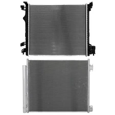 Aluminum Radiator & AC Condenser Cooling Kit For 2017-2019 Nissan Rogue Sport l4