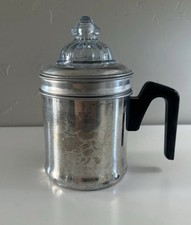 Enterprise Aluminum Co Drip-O-Lator 1 Cup With Fire King Lid Made In USA