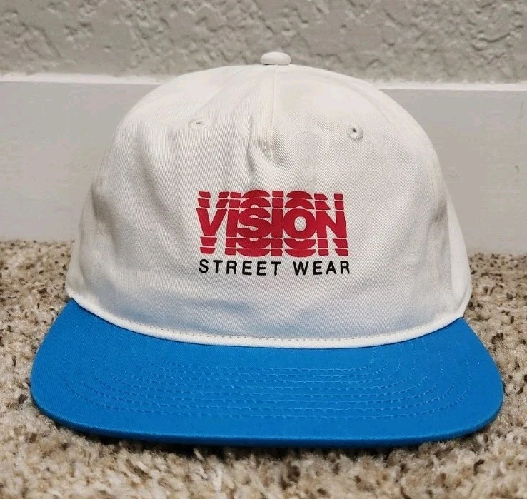 Vision Street Wear 2023 Snapback Hat Cap NWT One Size O/S White Blue Blur - Image 2 of 4