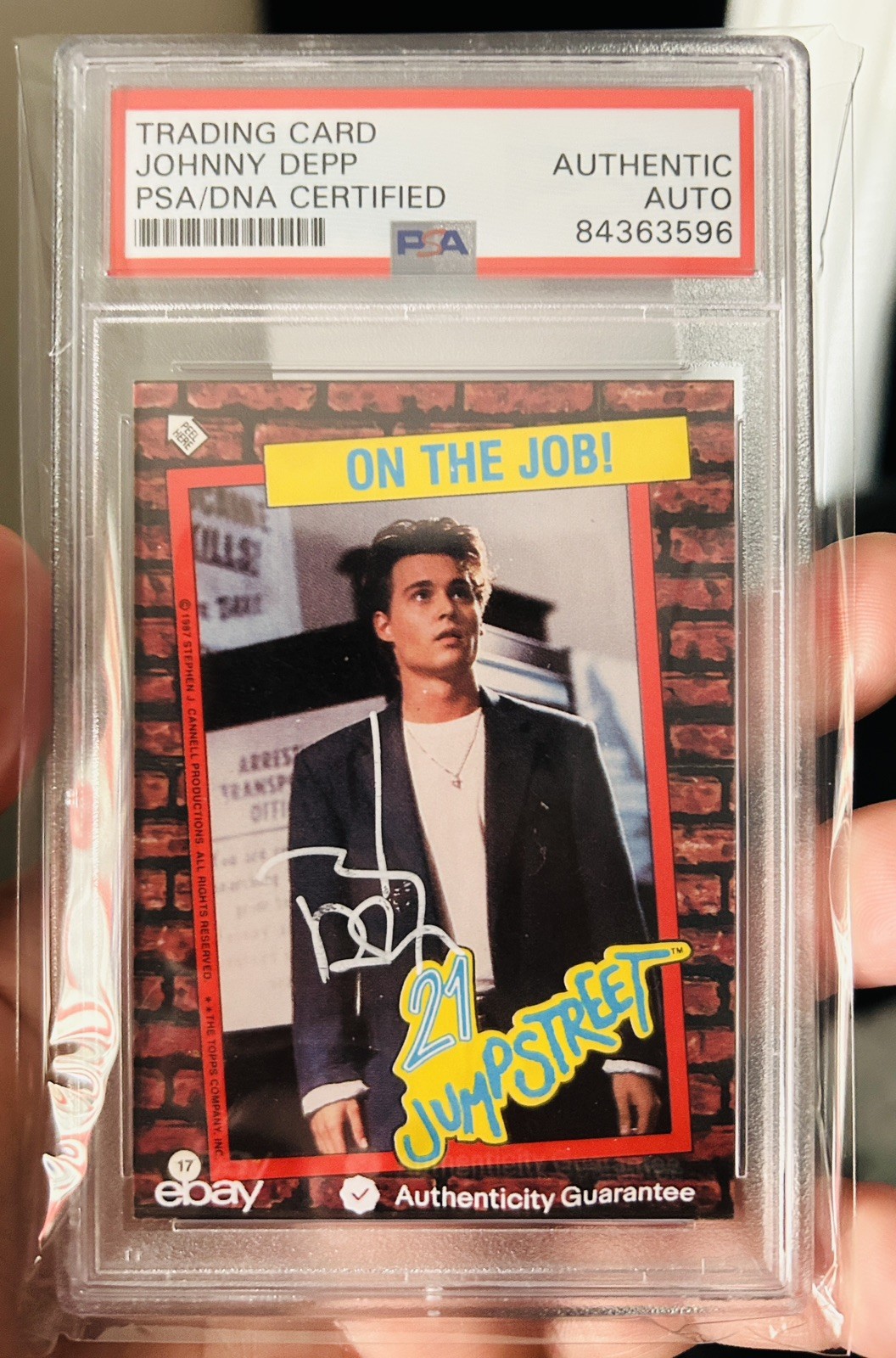 Johnny Depp Autographed Trading Card. PSA/DNA Certified Authentic
