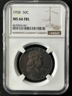 1958 50C FL Franklin Half Dollar NGC MS66FBL   8670024-001