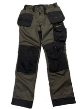Image of DUNLOP PROFLEX WORKWEAR TROUSERS SIZE 30/32 HOLSTER POCKETS  OLIVE GREEN /WY22