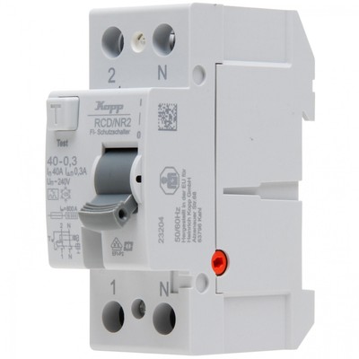 Kopp Fehlerstromschutzschalter (RCD), 2-polig, A-Type, 40A, 0,30A