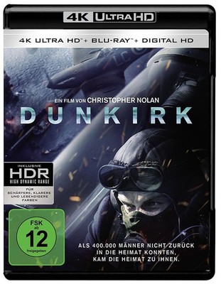 Dunkirk  (UHD+BR) 2017 Min: 111DD5.1WS  +UV  3Disc - Universal Pictures 1000653