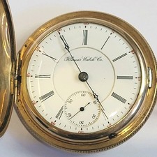 Illinois Pocket Watch 18S Grade 65-E 17 Jewel 14K Gold Fill Full Hunter As Is