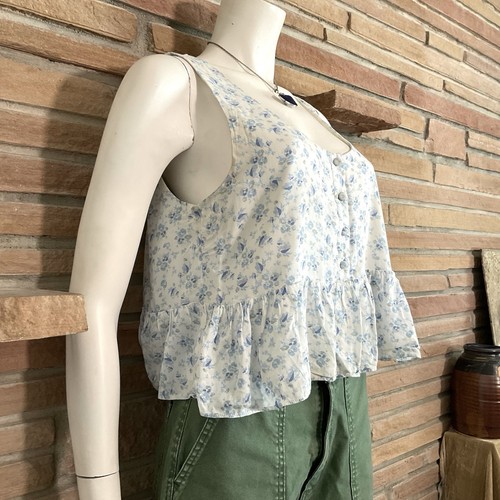 WAYF Sleeveless Floral Ruffle Top Medium - Picture 9 of 9