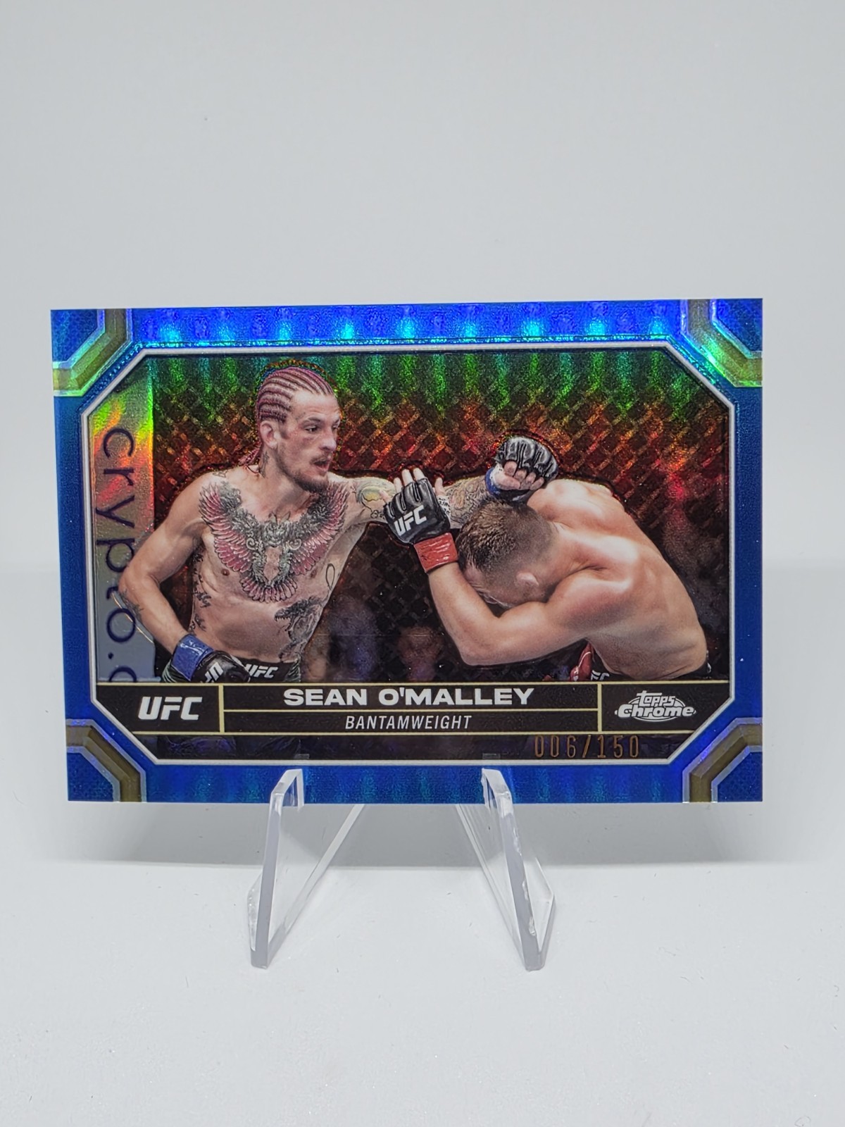 2024 Topps Chrome UFC Blue Refractor /150 Sean O'Malley #173