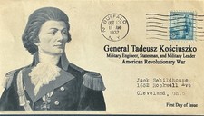 BDAOCITW KSC Cachets 734 Thaddeus Kosciuszko Buffalo New York
