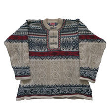 Norwear Wool Knit Cardigan Vintage Sweater Mens /Womens Small Made In Iceland