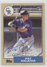 2017 Topps Update 1987 Rookies and Trades Auto Pat Valaika #87A-PV Auto 0h1