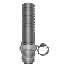 SANI-LAV N15S Swivel Hose Adapter,SS,3/4" x 1/2" 18D884