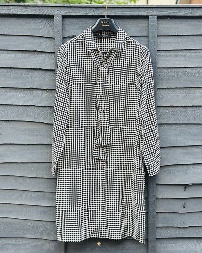 Weekend Max Mara 100% Silk Polka Dot Tunic Dress Size 40 UK 8