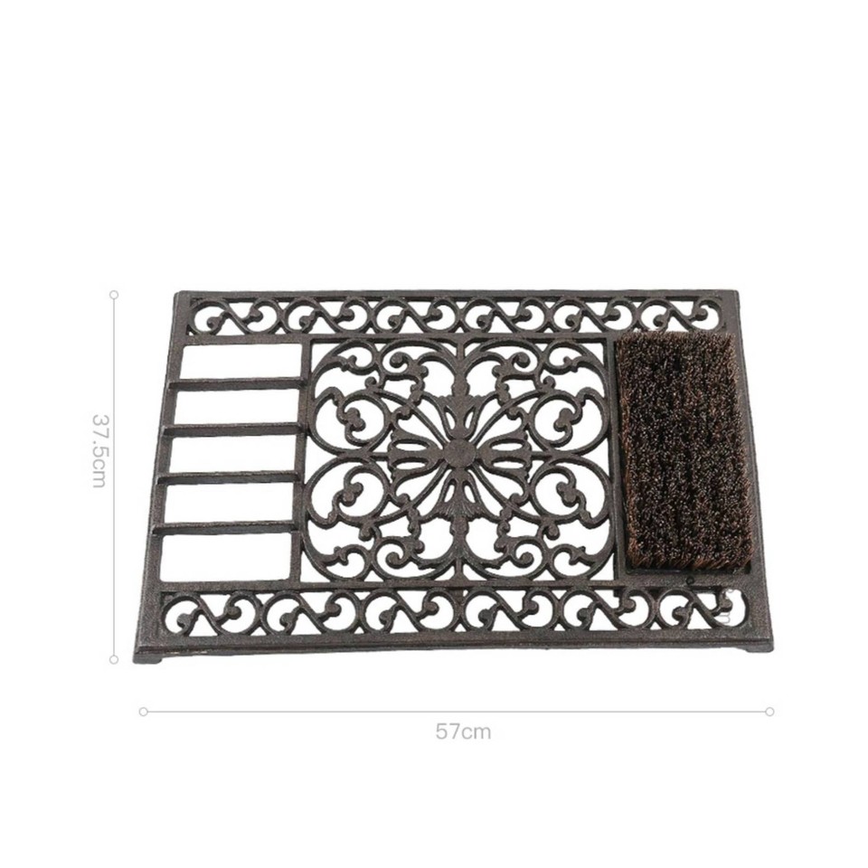 Decorative Iron Floor Mat with Openwork Antique Finish for Patio | eBay UK