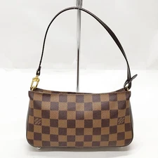 NO TARIFF Louis Vuitton LV Accessories Pouch N51983 Navona Brown Damier 4735132