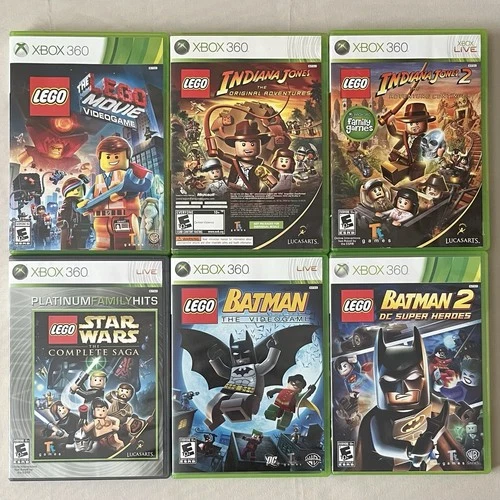 Lot of 6 LEGO Movie, Batman, Star Wars & More! Xbox 360 Video Games | Working