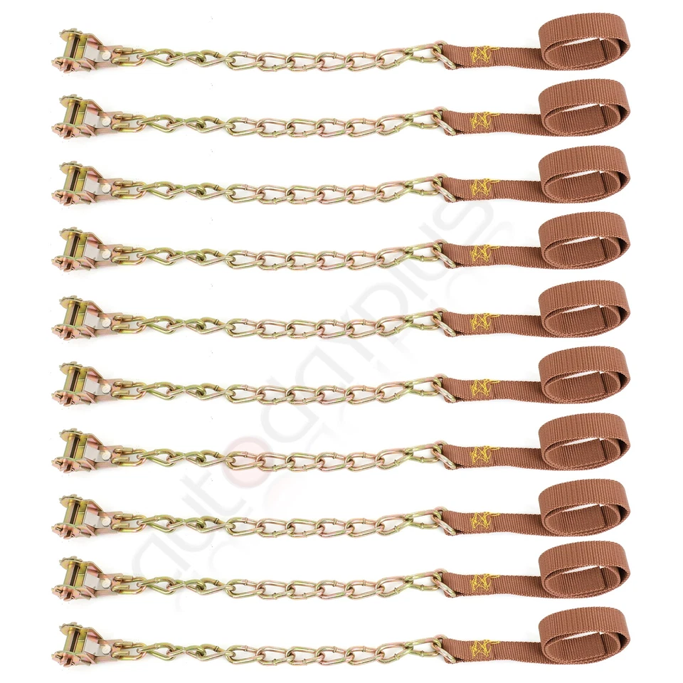 10PCS Anti Slip Tire Chains Snow Chain For Car Pickup Truck SUV ATV 195-275mm Foto 4 de 4