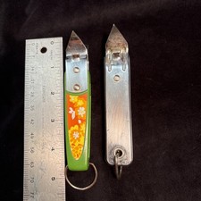 Lot 2 Vintage 1970&rsquo;s Flower Power Bottle Can Wine Opener Stainless Steel Freeshp