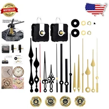 DIY Wall Quartz Clock Movement Replacement Mechanism Repair Kit Parts Hands T...