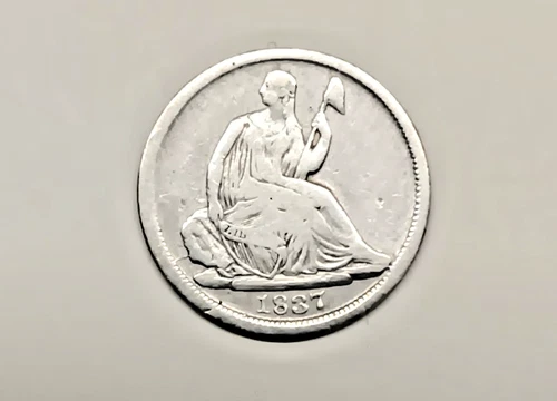 1837 Seated Liberty Half Dime No Stars