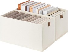 Narrow Storage Baskets for Shelves, Small Storage Bins, Fabric Storage Bins with