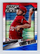 2014 Panini Prizm Perennial Draft Picks Red White Blue Pulsar #31 Chris Oliver