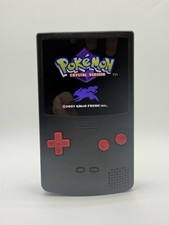 Black And Red USB C Rechargeable Nintendo Gameboy Color Gameboy Mod IPS Screen