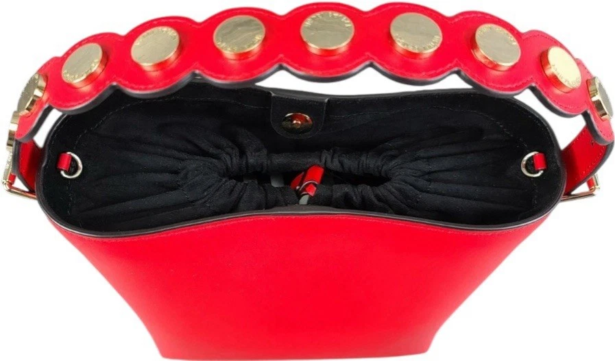 BOLSO DE MANO HENRI BENDEL CUERO ROJO VERDADERO CUBO ÚNICO Foto 2 de 4