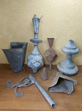 Antique French Large Zinc Roof Finial Parts And Pieces