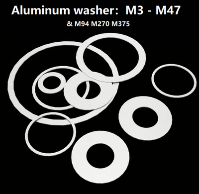 #ad Aluminium Sealing Washers Flat Seal Washer Metric M3 M4 M5 M6 M8 M9 M10 M12 M47 $6.59