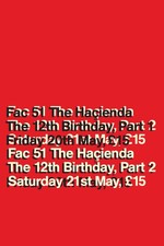 HACIENDA 12TH BIRTHDAY - EVENT POSTER - SALE PRICE - LAST FEW