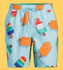Men's Popsicle Swim Trunks Board Shorts 7 Inch Inseam CHOOSE SIZE UPF 50 NEW