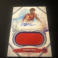 2023-24 Topps Motif - Rookie Relic Autographs Gradey Dick Blue /35 (AU, MEM, RC)