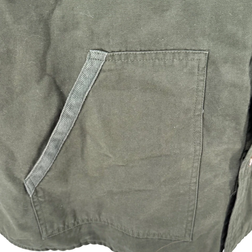 NUEVO CON ETIQUETAS Beretta Para Hombres Algodón Franela Forrada Lona Trabajo Sobrecamisa Chaqueta Verde Para Hombres XL Foto 4 de 4