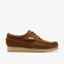 Clarks Mens Wallabee Boat Cola Suede Wallabee,Lace Up Suede Casual