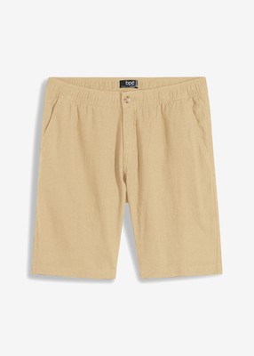 Chino-Bermuda mit Leinenanteil Gr. 60 New Beige Sommerliche Herrenbermuda Neu*