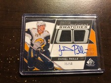 2008-09 SP Game Used SIGnificant Swatches DANIEL PAILLE #SS-DP Auto SP 25/50
